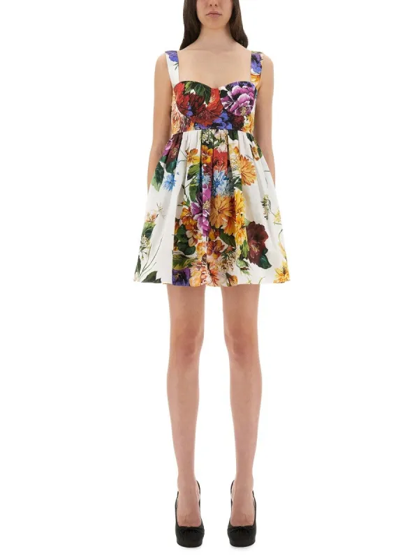 Dolce & Gabbana BOUQUET PRINT POPLIN DRESS sold by Siebentaschen