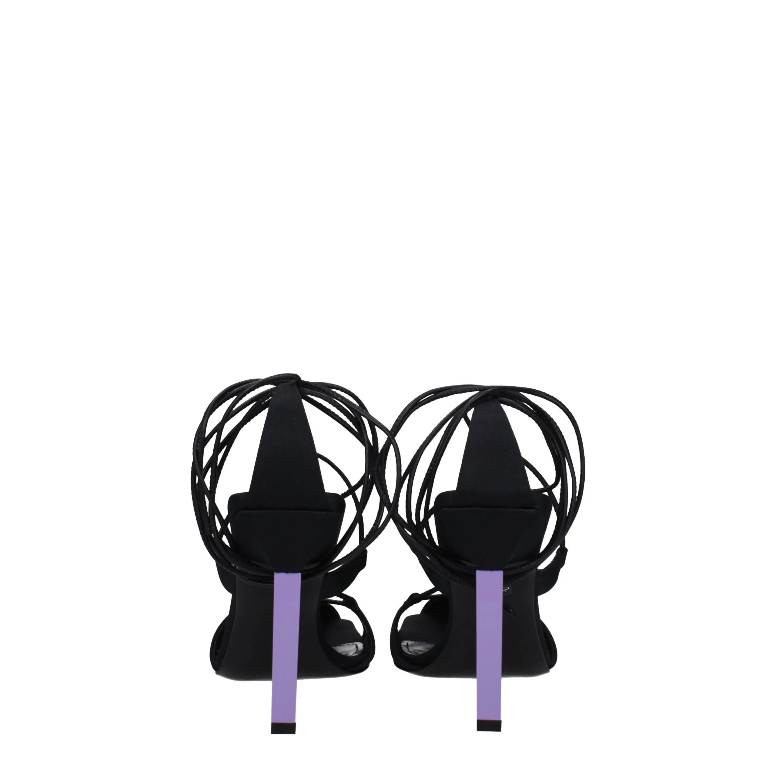 The Attico Black Fabric Stiletto Heel Sandals sold by Siebentaschen product image thumbnail 5