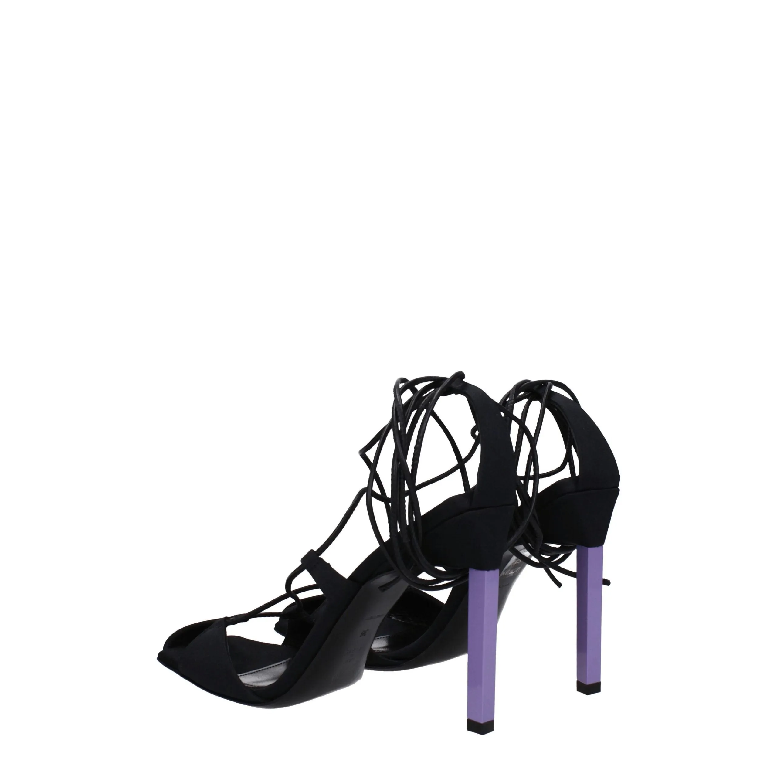 The Attico Black Fabric Stiletto Heel Sandals sold by Siebentaschen product image thumbnail 4