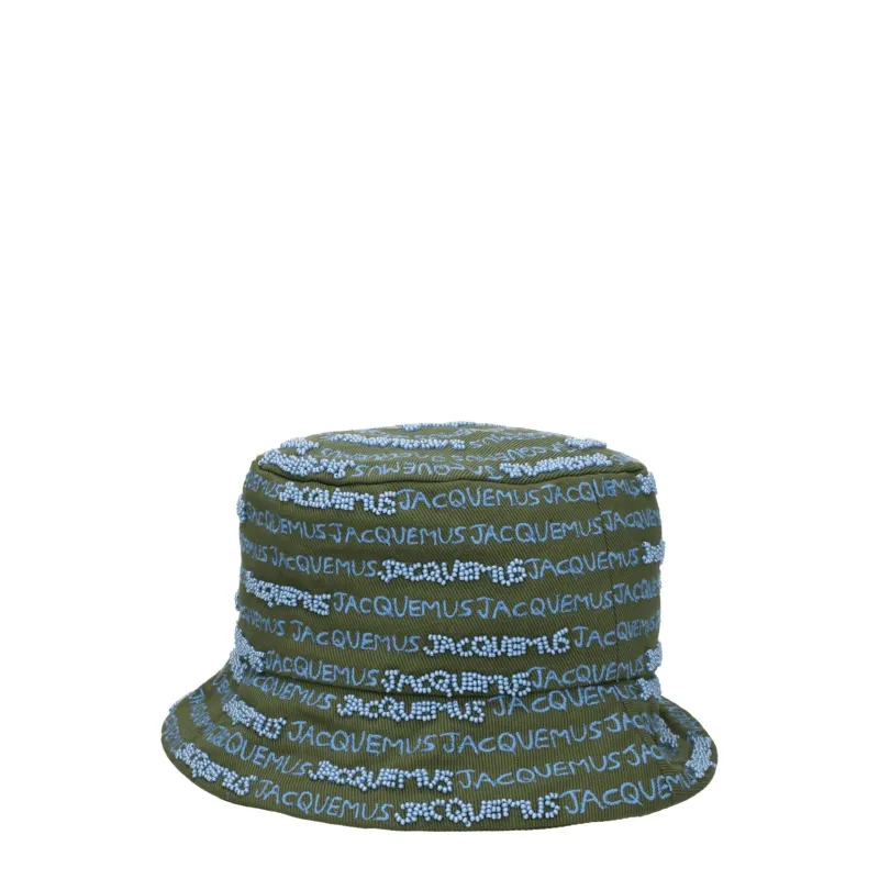 Jacquemus Green Cotton Bucket Hat sold by Siebentaschen