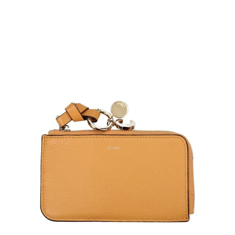 Chloé Orange Leather Wallet sold by Siebentaschen