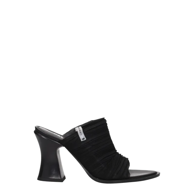 Premiata Black Fabric Platform Sandals made by Siebentaschen