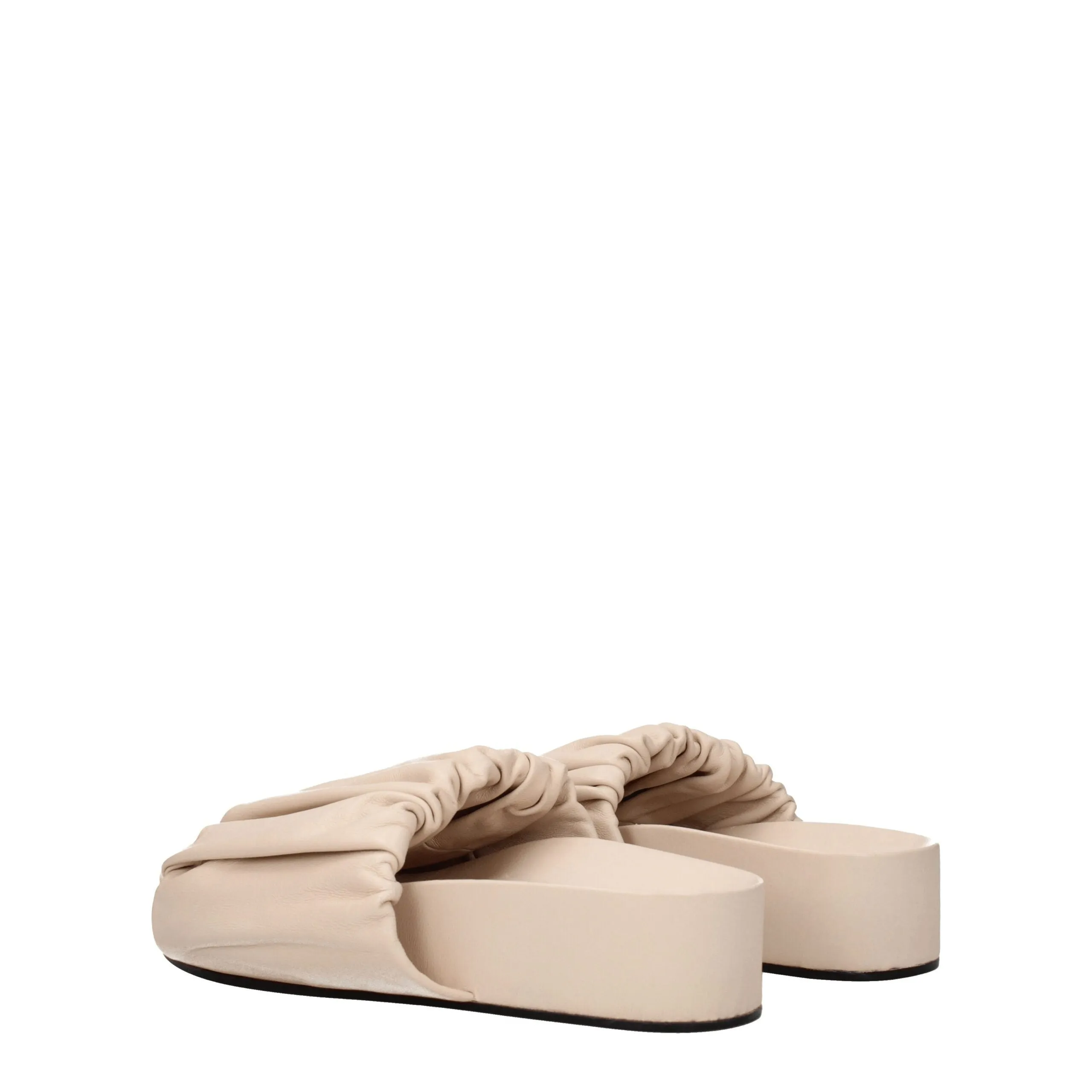 Jil Sander Pink Leather Slippers sold by Siebentaschen product image thumbnail 4