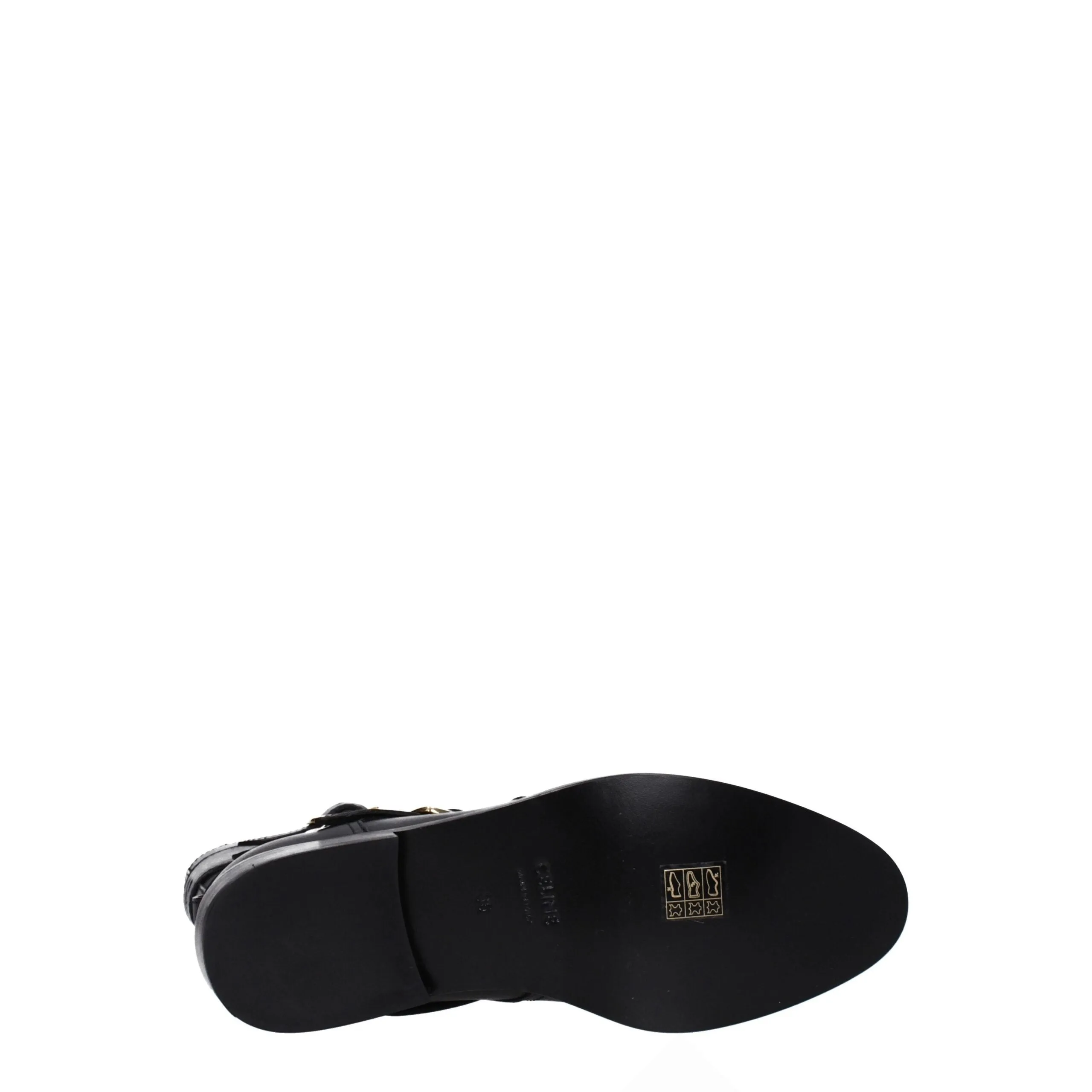 Celine Black Leather Flat Boots sold by Siebentaschen product image thumbnail 5