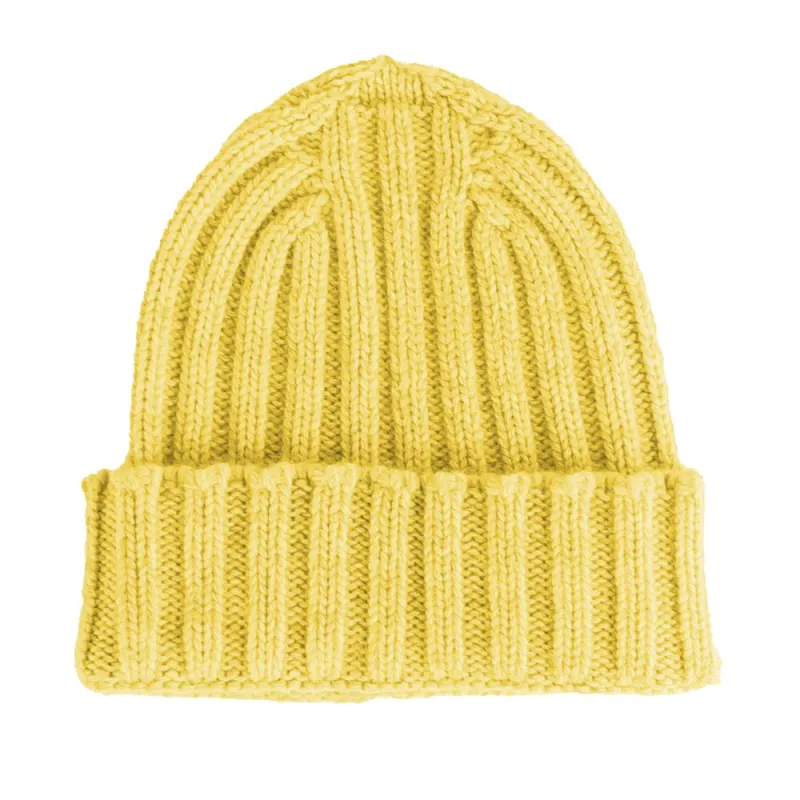 Made in Italy Yellow Cashmere Hat sold by Siebentaschen