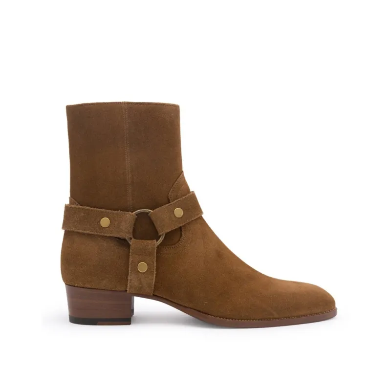 Saint Laurent Wyatt Harness Ankle Boots sold by Siebentaschen