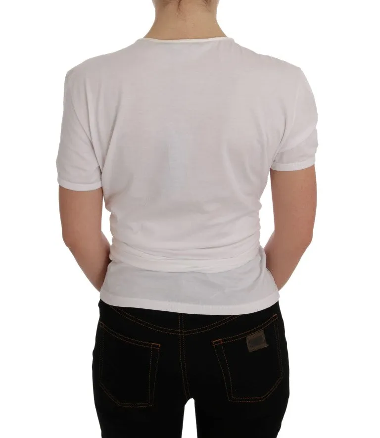 Dolce & Gabbana White Cotton Silk T-Shirt sold by Siebentaschen product image thumbnail 3