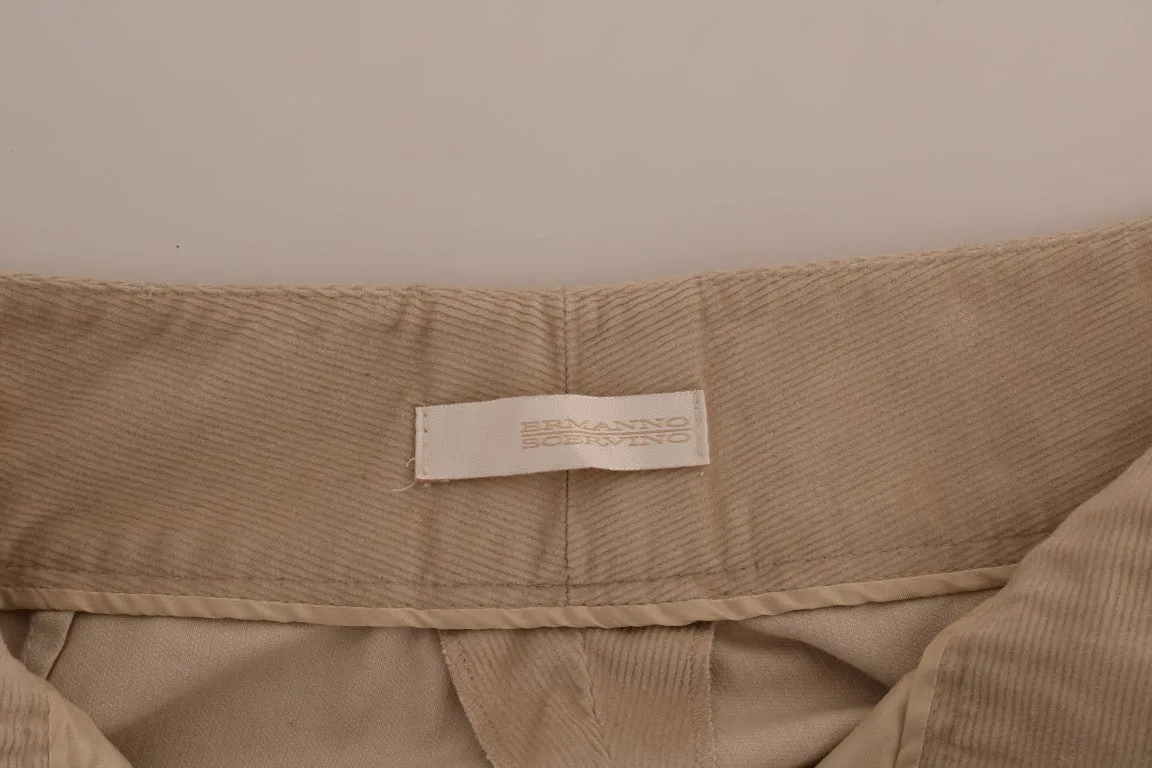 Ermanno Scervino Beige Cotton Bootcut Pants sold by Siebentaschen product image thumbnail 4