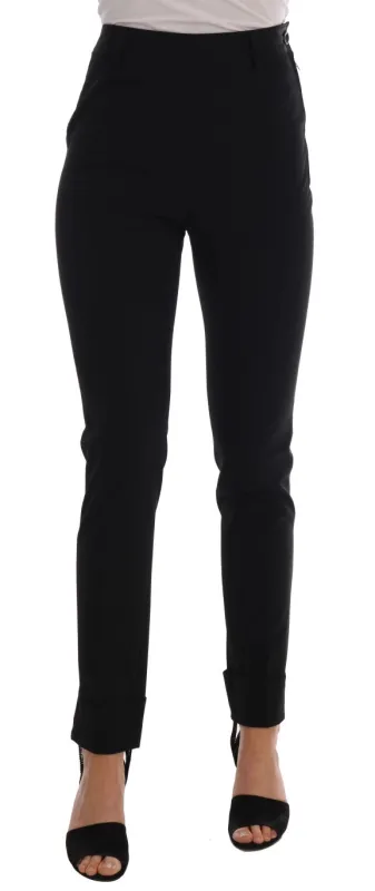 Ermanno Scervino Black Stretch Leggings Pants sold by Siebentaschen