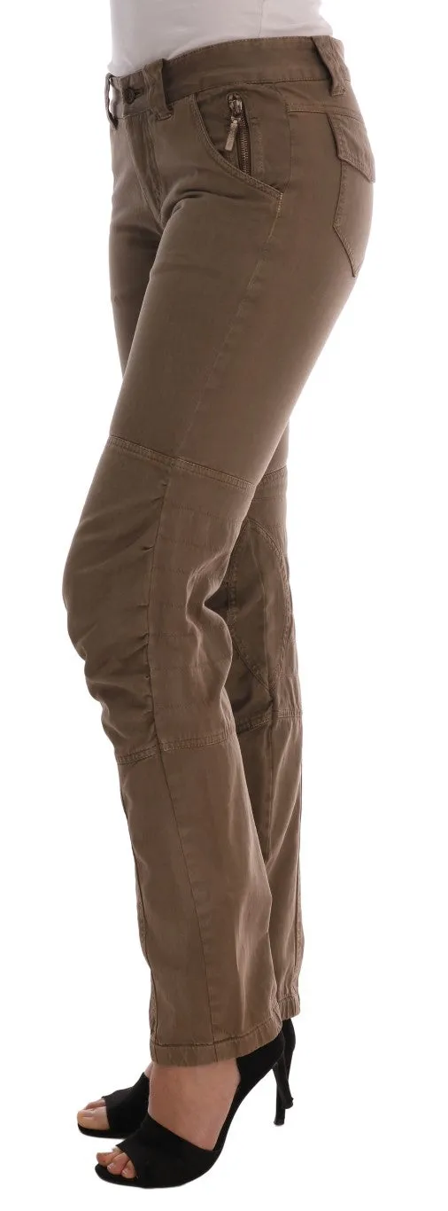 Ermanno Scervino Brown Cotton Casual Slim Fit Pants sold by Siebentaschen product image thumbnail 2