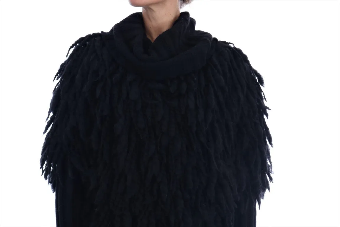 Dolce & Gabbana Black Fringes Wool Pullover Sweater sold by Siebentaschen product image thumbnail 5
