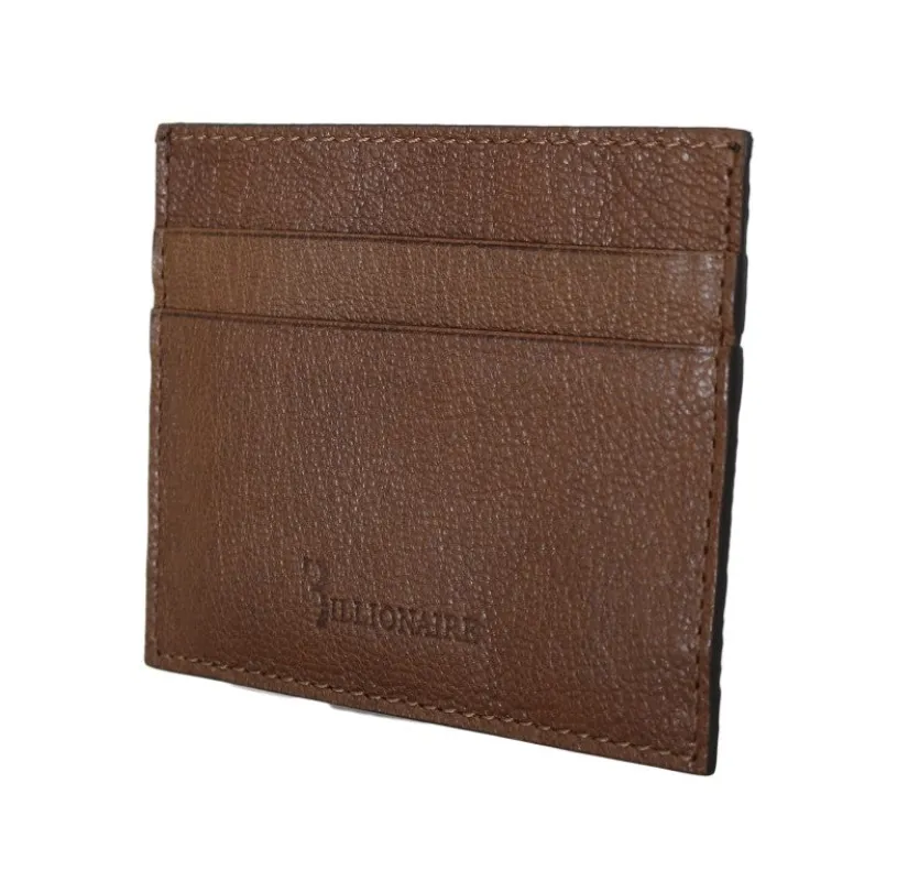 Billionaire Italian Couture Brown Leather Cardholder Wallet sold by Siebentaschen