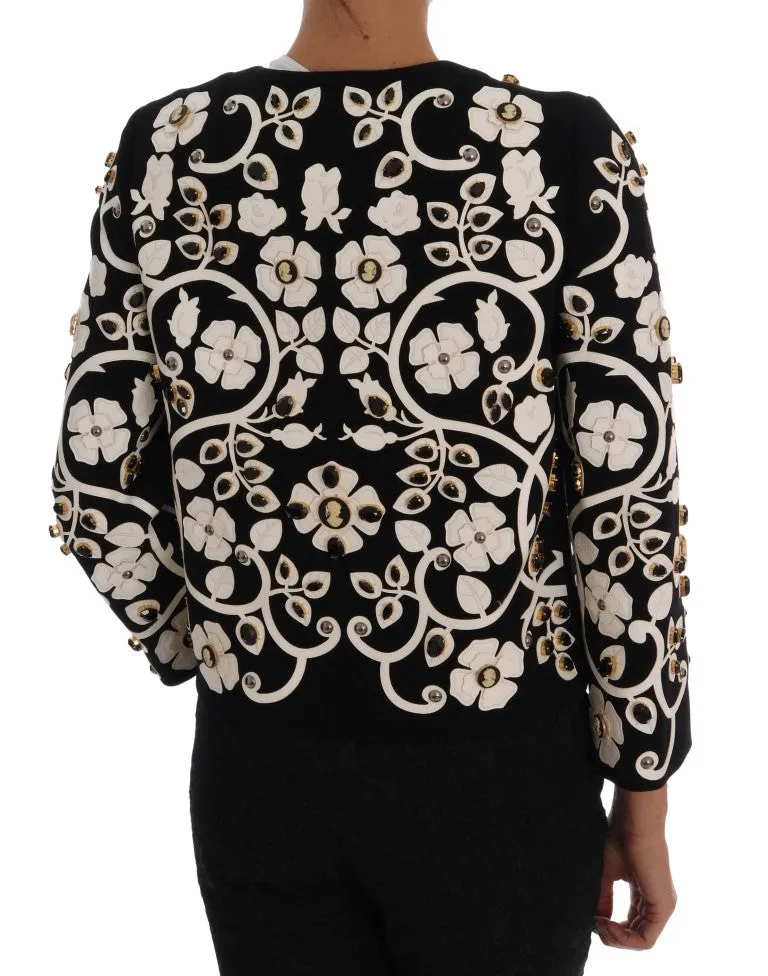 Dolce & Gabbana Black Baroque Floral Crystal Jacket sold by Siebentaschen product image thumbnail 3