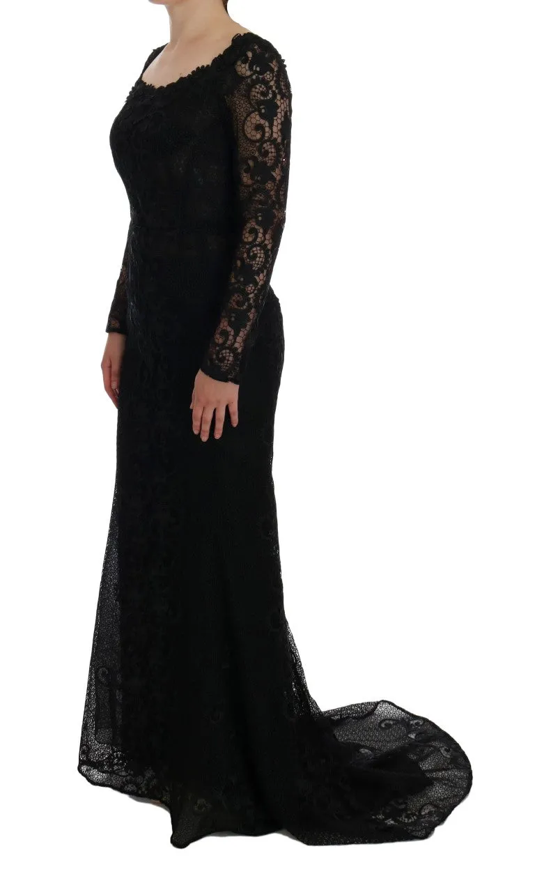 Dolce & Gabbana Black Floral Sheath Dress sold by Siebentaschen product image thumbnail 2