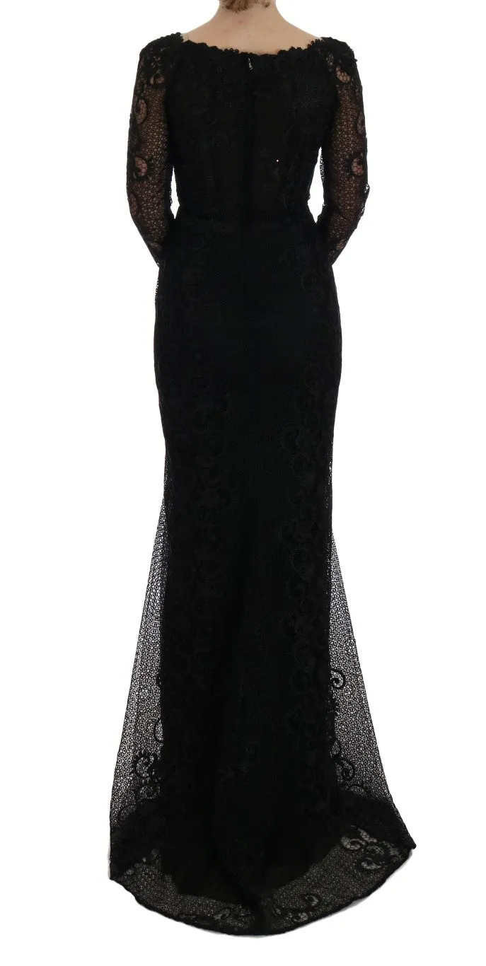 Dolce & Gabbana Black Floral Sheath Dress sold by Siebentaschen product image thumbnail 3
