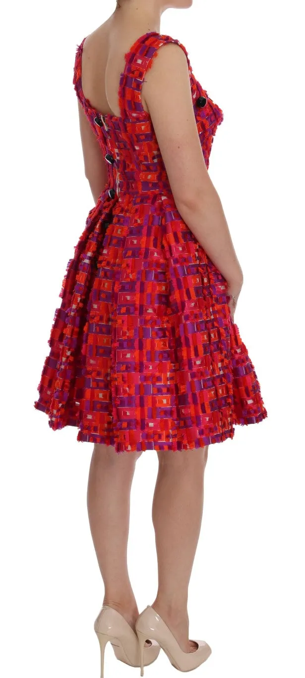 Dolce & Gabbana Pink Patterned A-line Above Knees Dress sold by Siebentaschen product image thumbnail 4