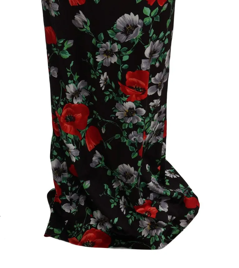 Dolce & Gabbana Multicolor Floral Print Stretch Sheath Long Dress sold by Siebentaschen product image thumbnail 5