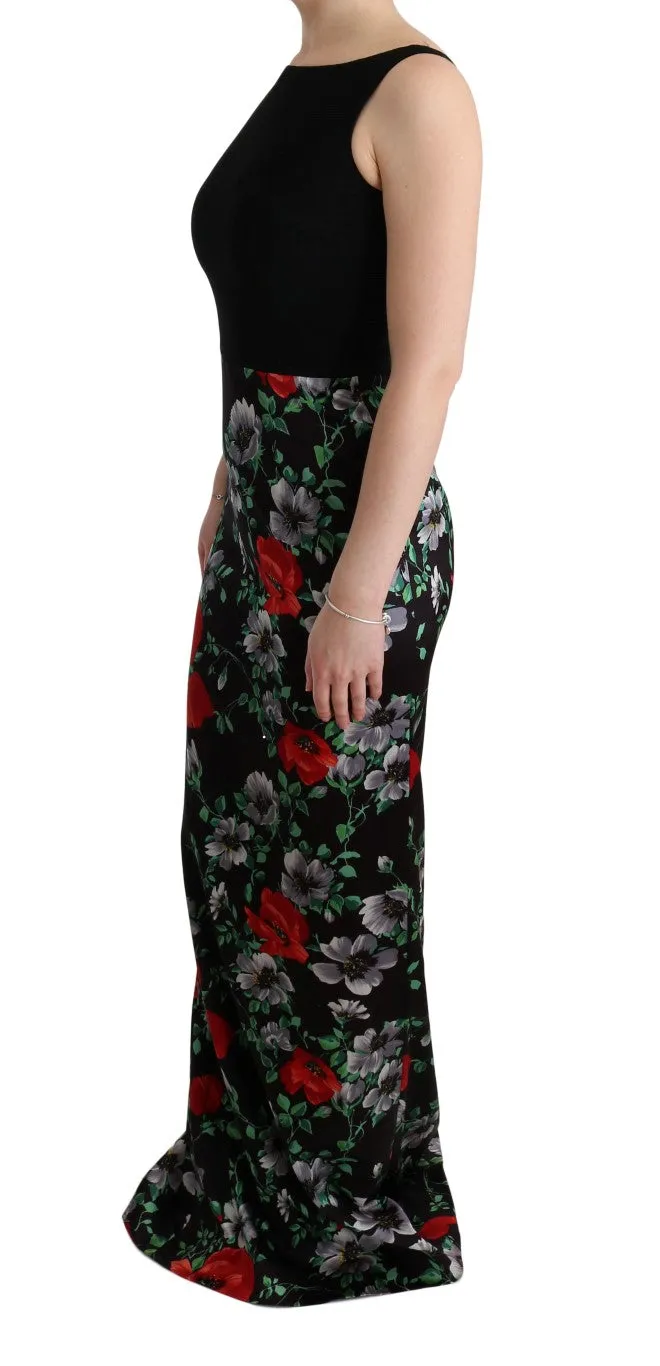 Dolce & Gabbana Multicolor Floral Print Stretch Sheath Long Dress sold by Siebentaschen product image thumbnail 2