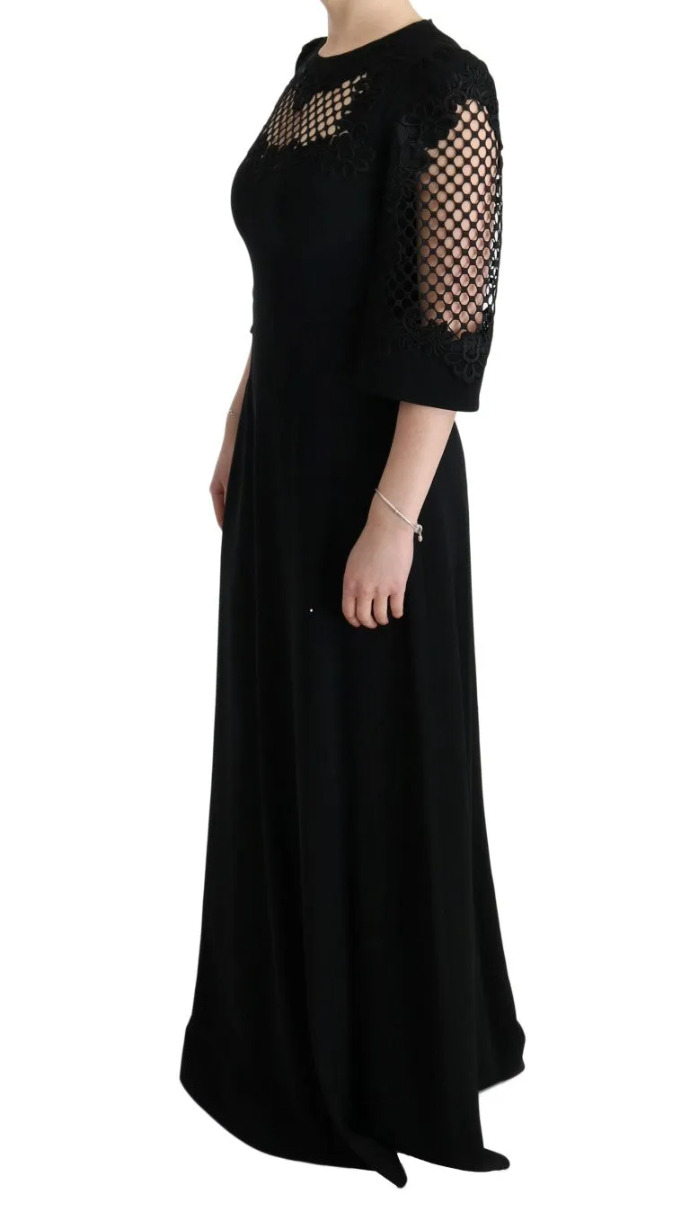 Dolce & Gabbana Black Stretch Shift Long Maxi Dress sold by Siebentaschen product image thumbnail 2
