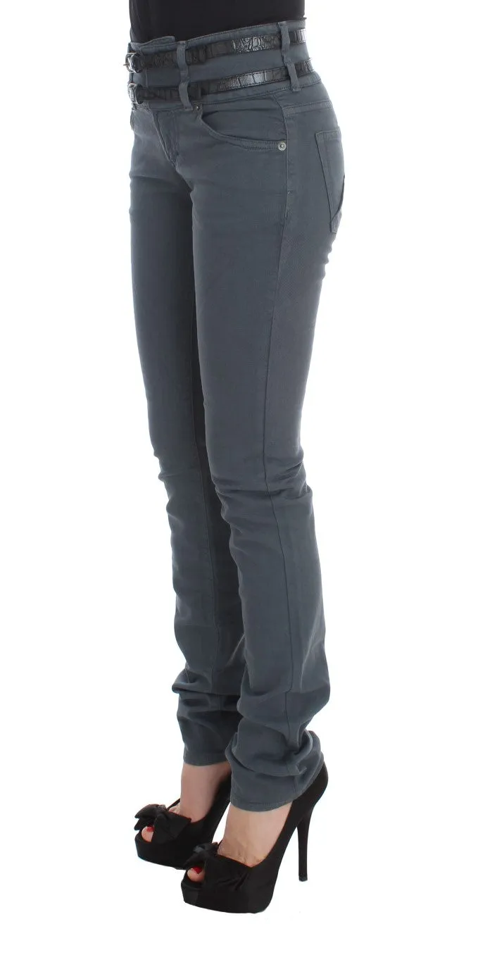 John Galliano Blue Cotton Blend Slim Fit High Waist Jeans sold by Siebentaschen product image thumbnail 2
