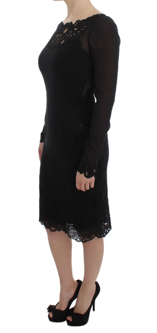 Dolce & Gabbana Black Silk Stretch Sheath Dress sold by Siebentaschen product image thumbnail 2