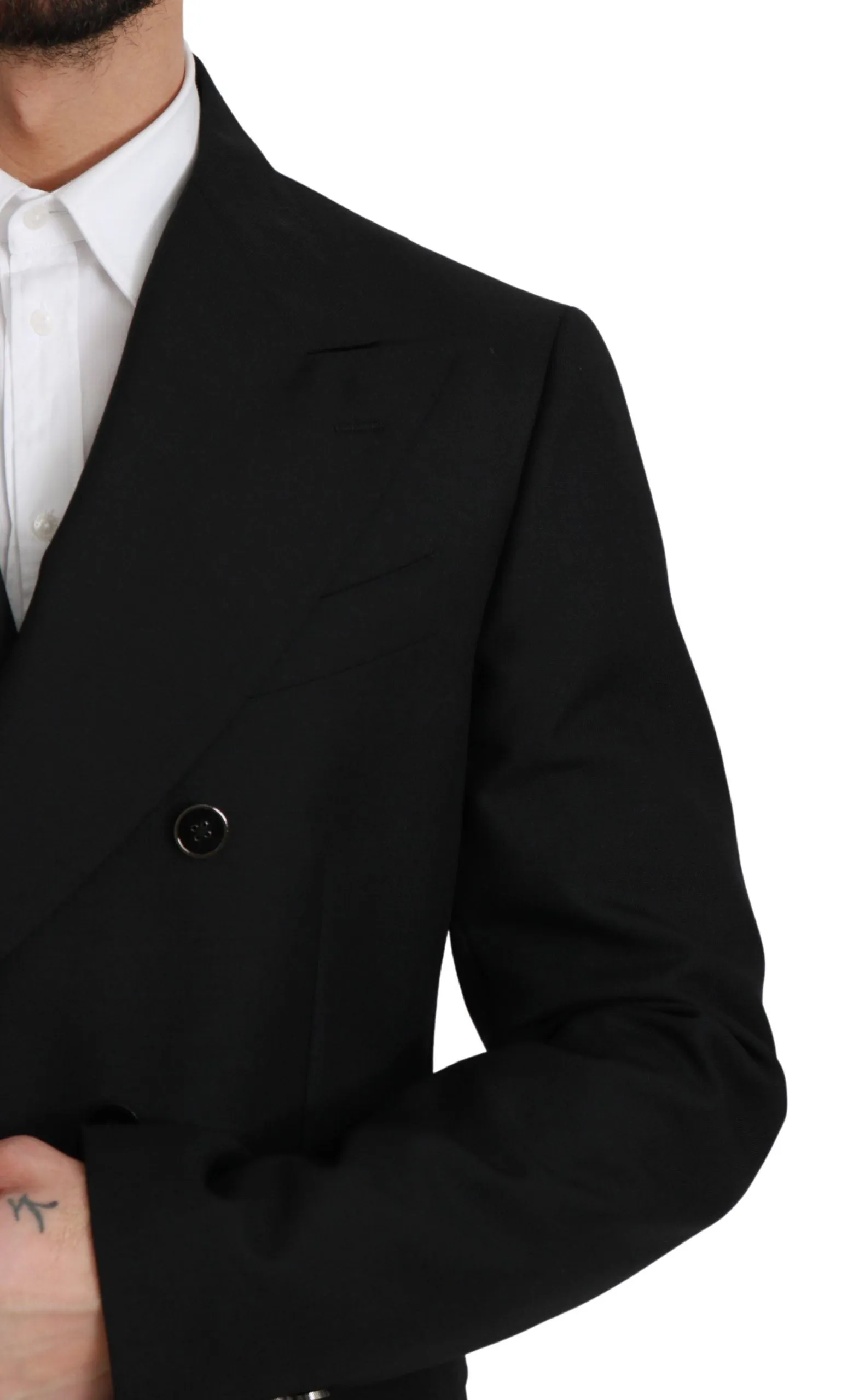 Dolce & Gabbana Black Slim Fit Jacket Coat Wool Blazer sold by Siebentaschen product image thumbnail 3