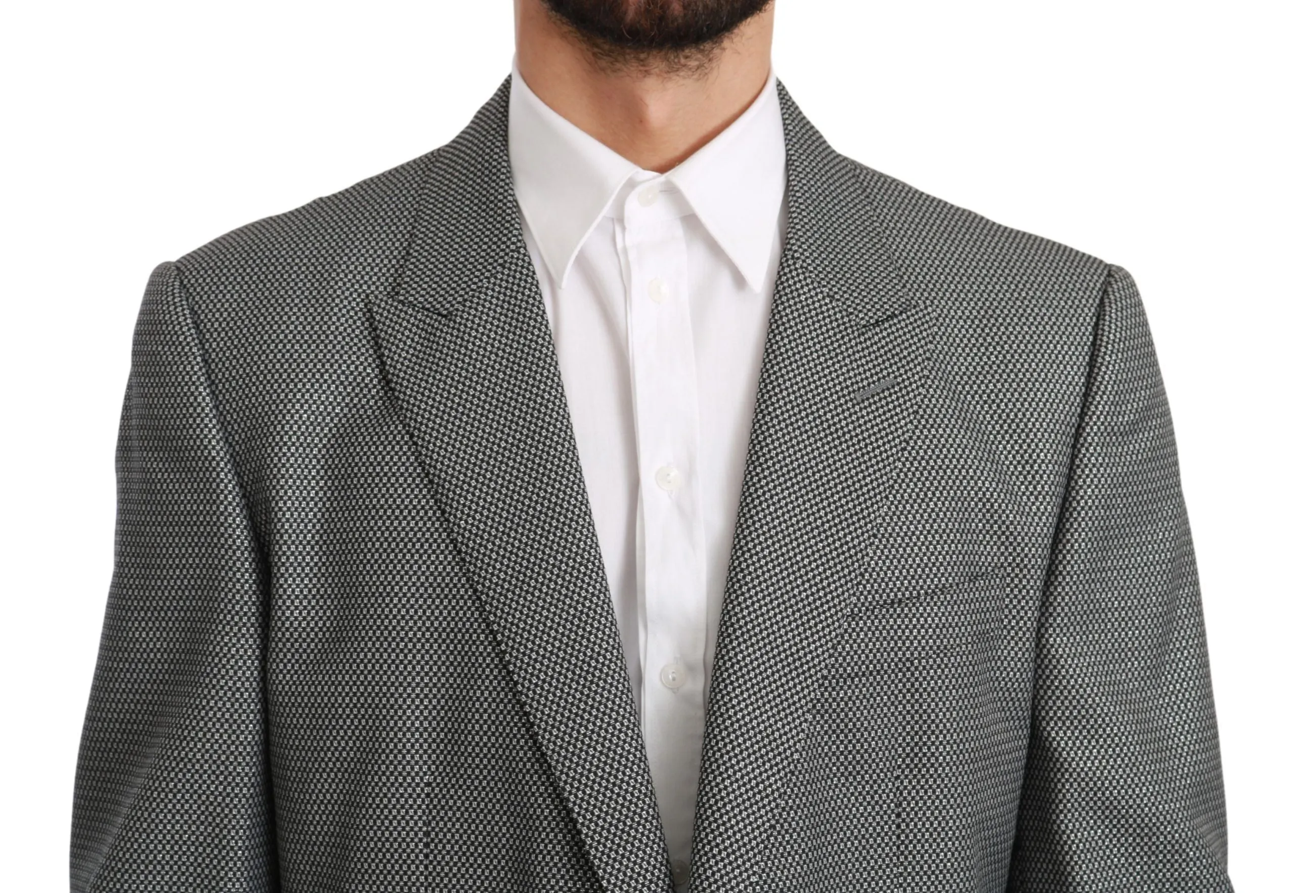 Dolce & Gabbana Gray Slim Fit Formal MARTINI Blazer sold by Siebentaschen product image thumbnail 4