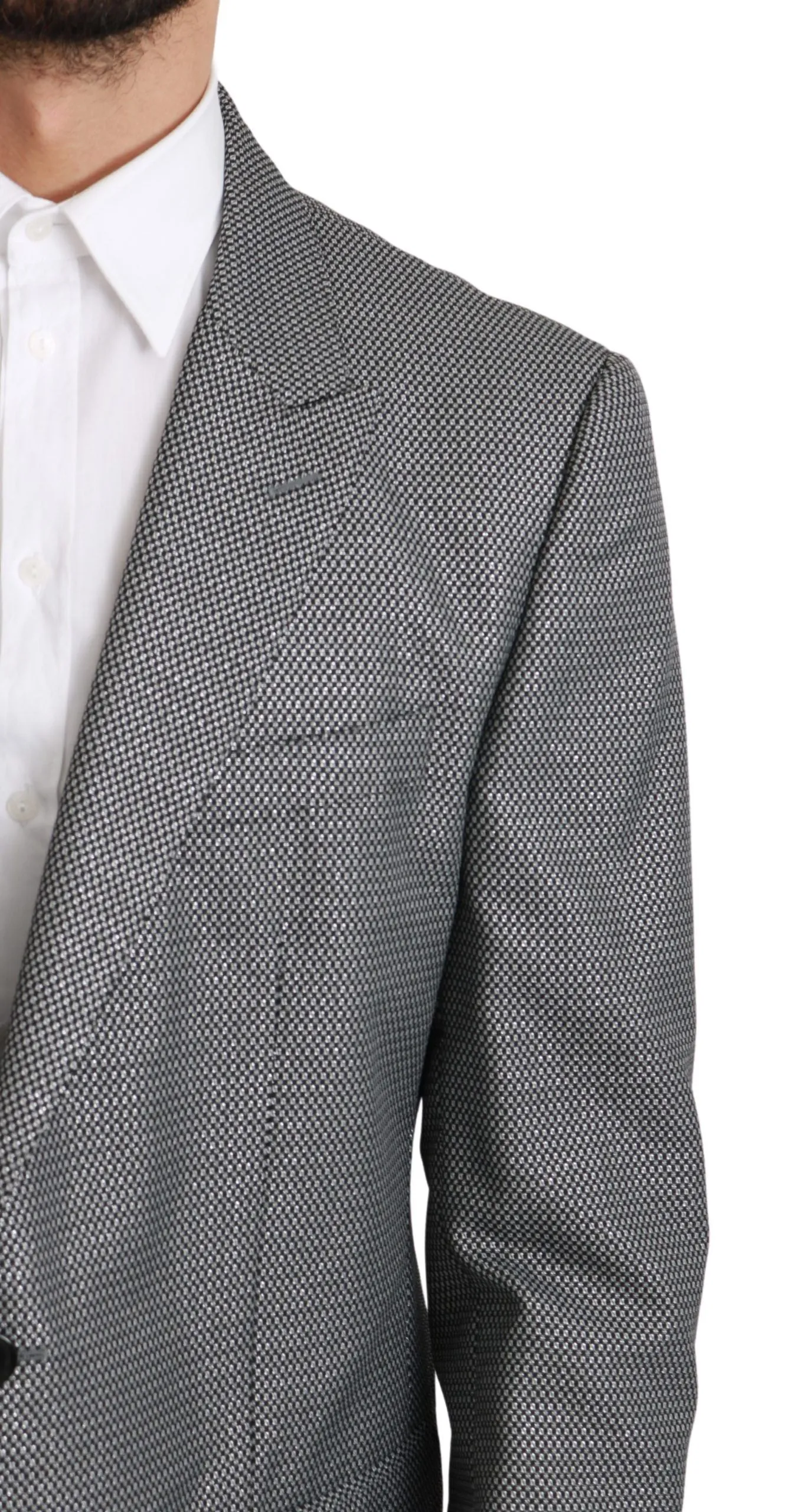 Dolce & Gabbana Gray Slim Fit Formal MARTINI Blazer sold by Siebentaschen product image thumbnail 5