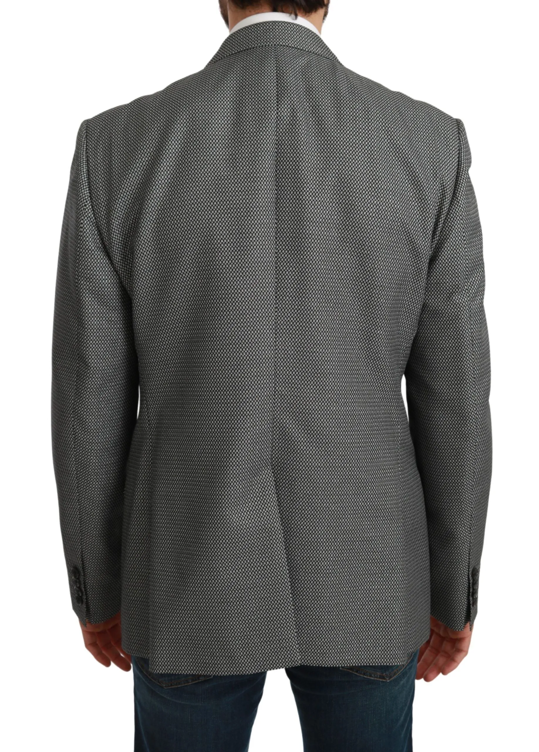 Dolce & Gabbana Gray Slim Fit Formal MARTINI Blazer sold by Siebentaschen product image thumbnail 3