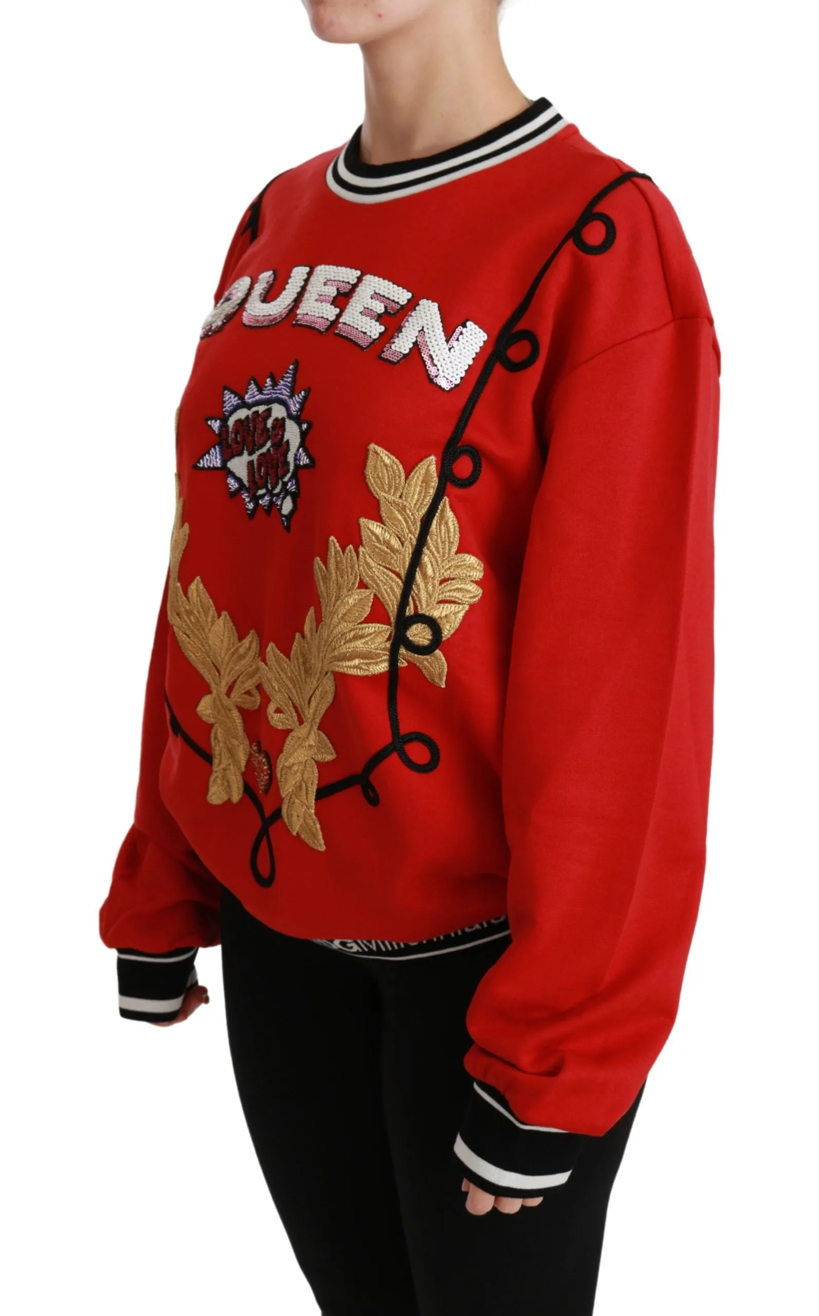 Dolce & Gabbana Red Queen Sequined Love Pullover Sweater sold by Siebentaschen product image thumbnail 3
