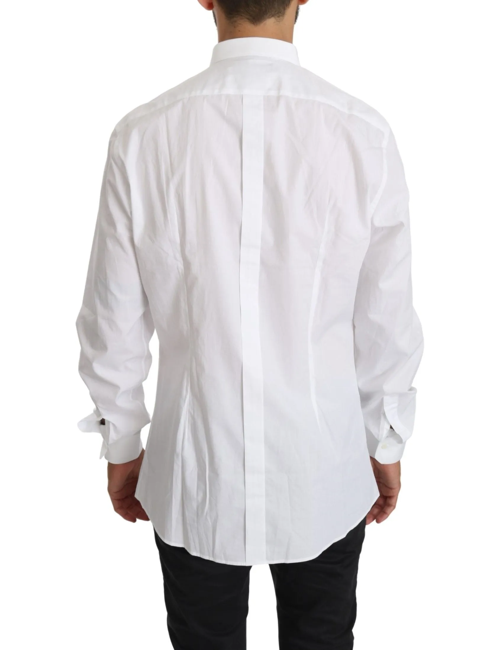 Dolce & Gabbana White Cotton Long Sleeve Top Shirt sold by Siebentaschen product image thumbnail 3