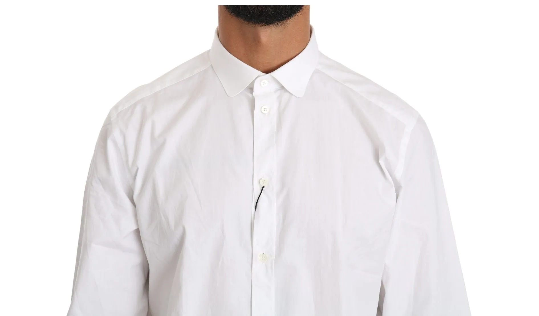 Dolce & Gabbana White Cotton Long Sleeve Top Shirt sold by Siebentaschen product image thumbnail 4
