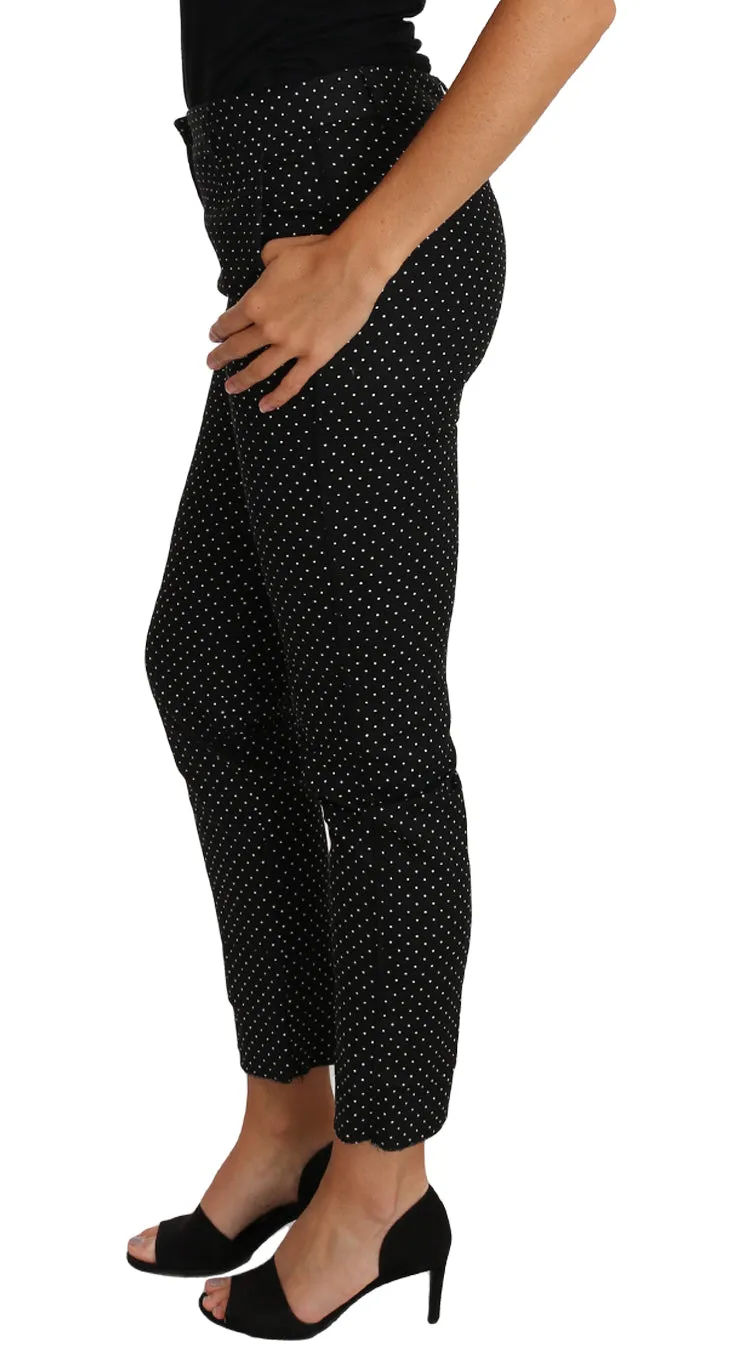 Dolce & Gabbana Black Dress Polka Dot Cropped Straight Pants sold by Siebentaschen product image thumbnail 3