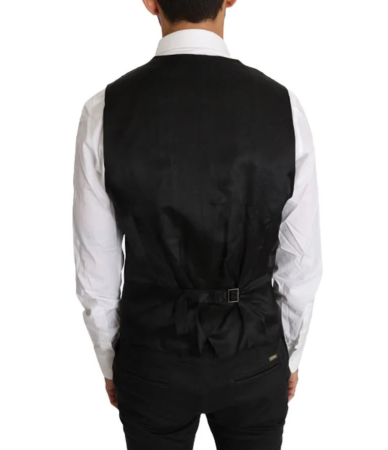 Dolce & Gabbana Gray Solid 100% Wool Waistcoat Vest sold by Siebentaschen product image thumbnail 2