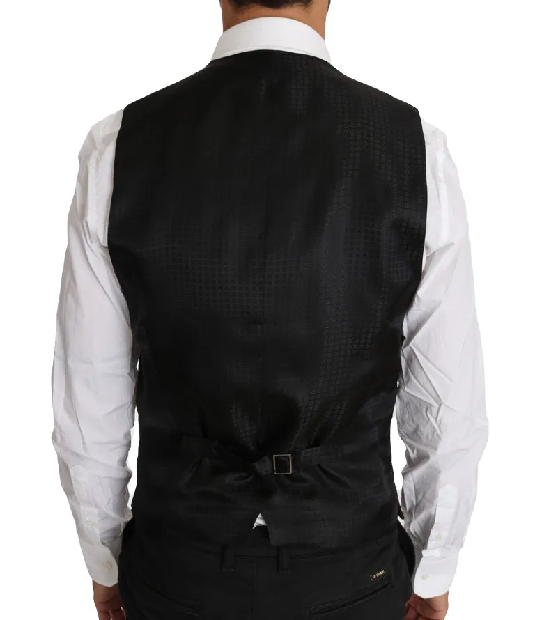 Dolce & Gabbana Purple Pattern Wool Silk Waistcoat Vest sold by Siebentaschen product image thumbnail 3