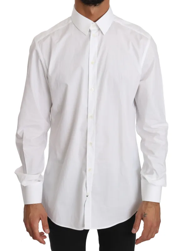 Dolce & Gabbana White Cotton GOLD Dress Shirt sold by Siebentaschen