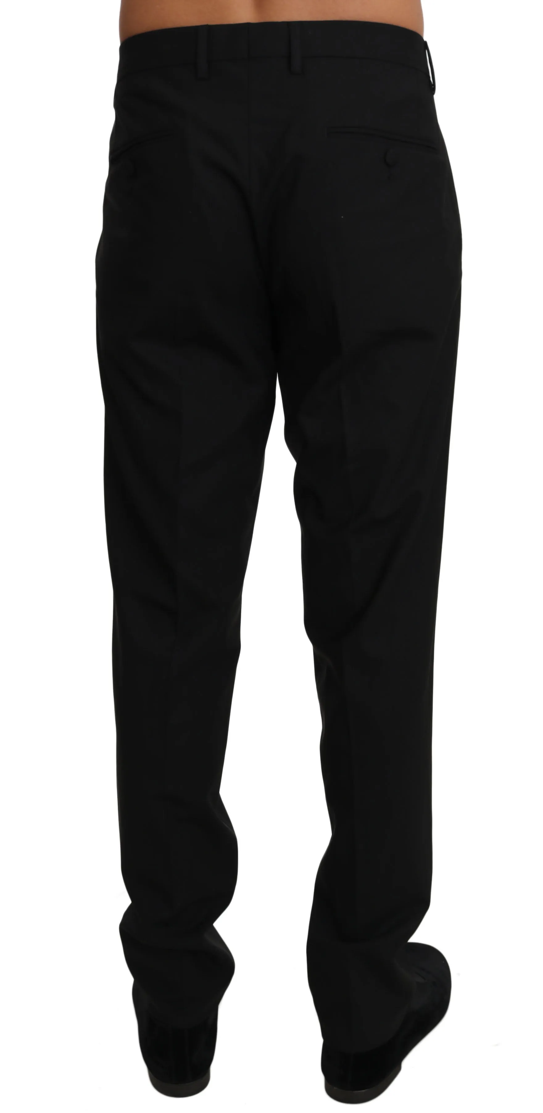 Dolce & Gabbana Black Wool Stretch Dress Trousers Pants sold by Siebentaschen product image thumbnail 3