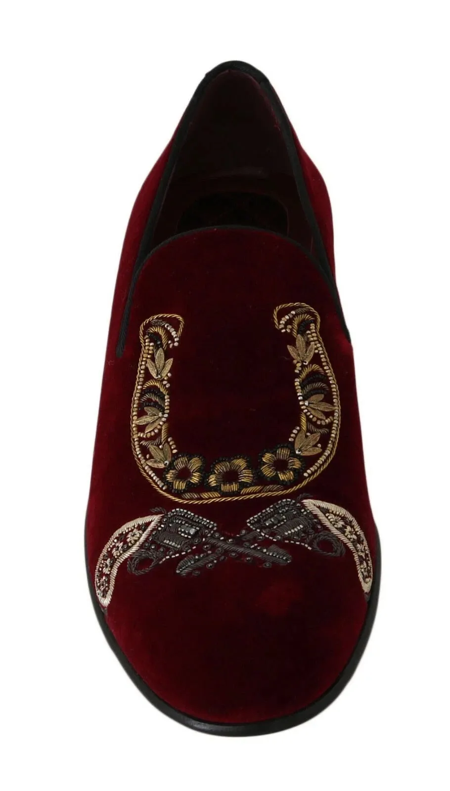 Dolce & Gabbana Bordeaux Velvet Loafers Gun Horseshoe Shoes sold by Siebentaschen product image thumbnail 3