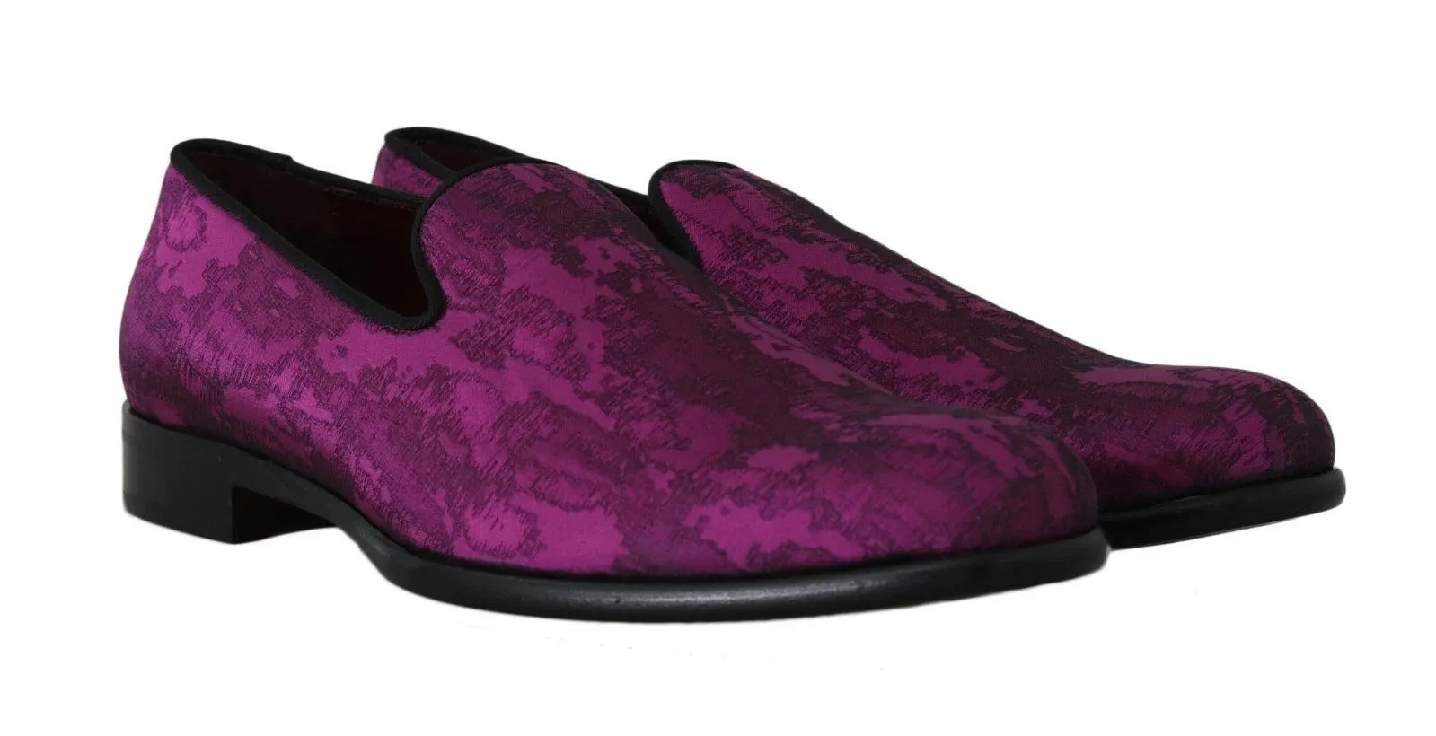 Dolce & Gabbana Purple Jacquard Loafers Dress Formal Shoes sold by Siebentaschen product image thumbnail 3