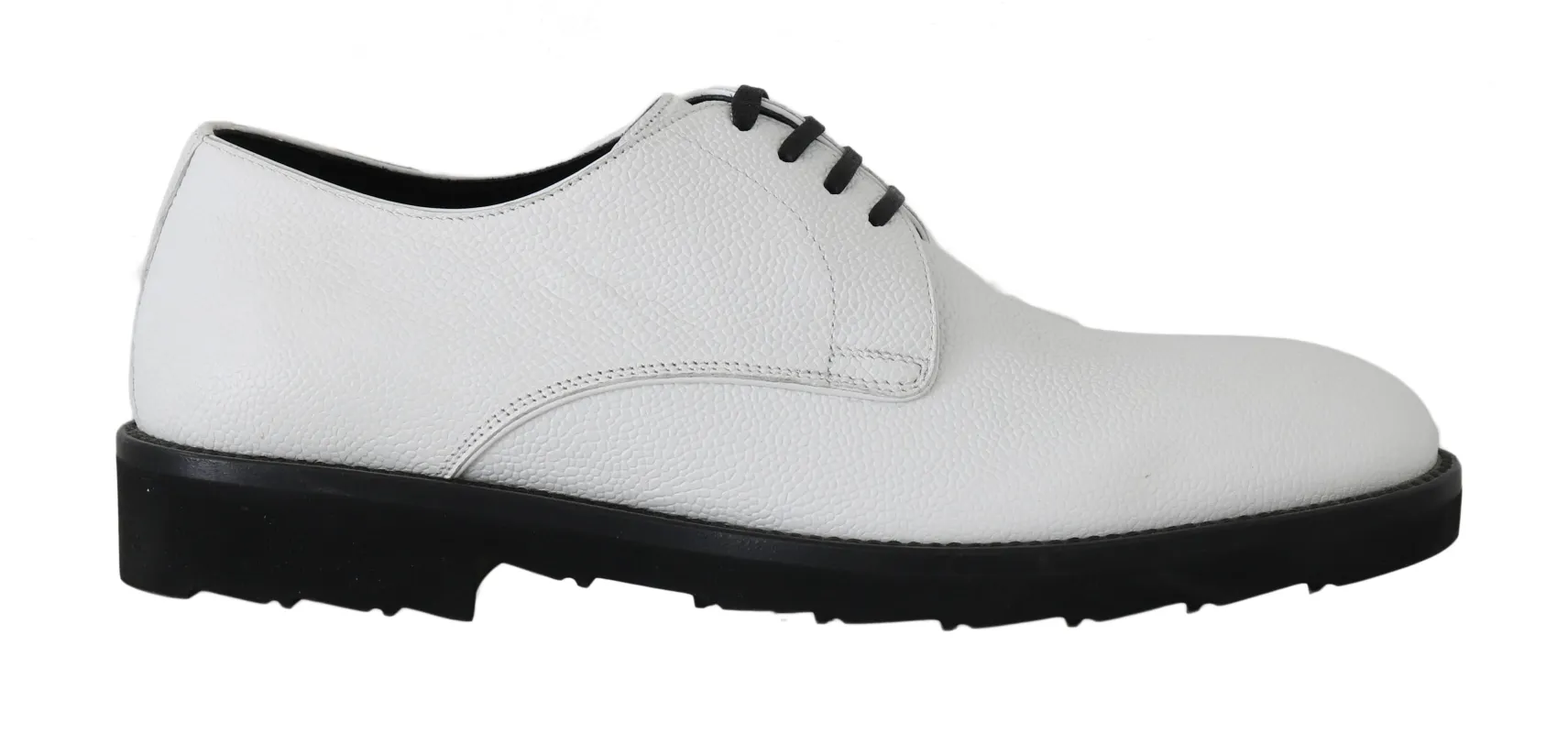Dolce & Gabbana White Leather Derby Dress Formal Shoes sold by Siebentaschen