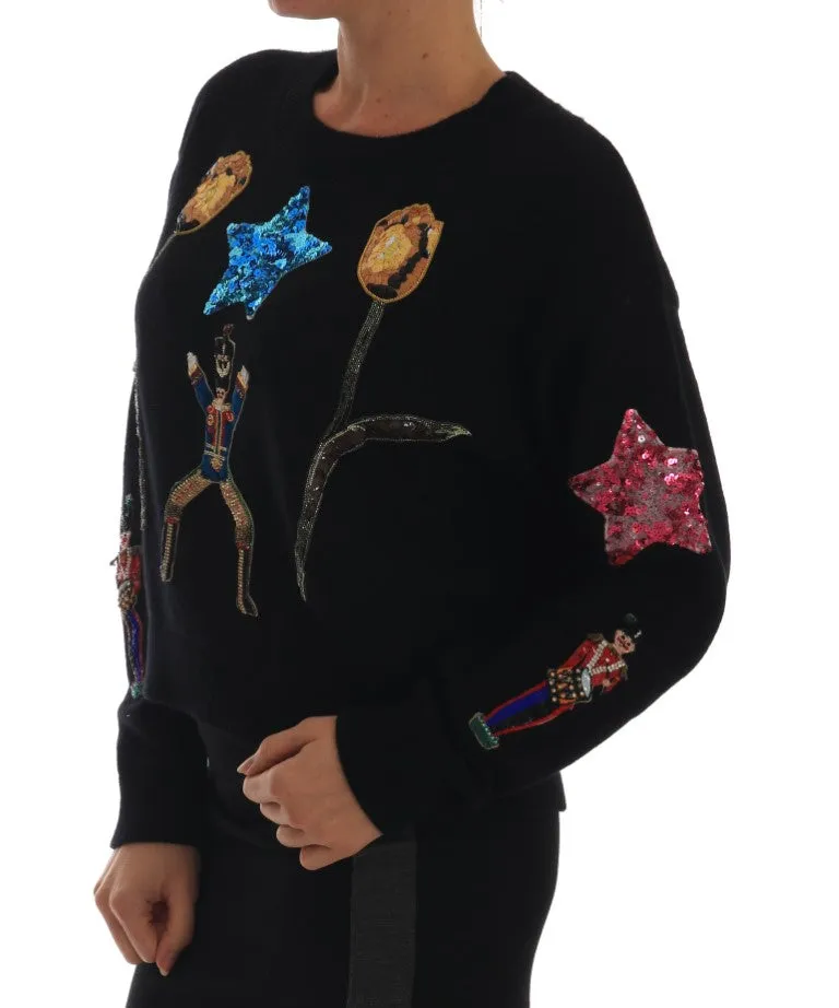 Dolce & Gabbana Fairy Tale Crystal Black Cashmere Sweater sold by Siebentaschen product image thumbnail 5
