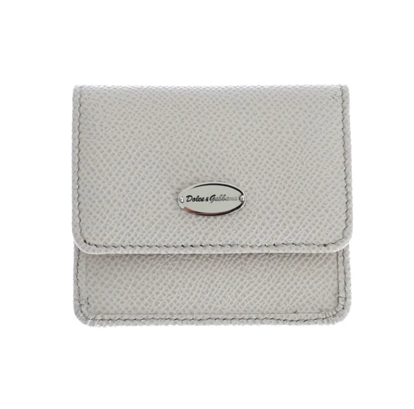 Dolce & Gabbana White Dauphine Leather Case Wallet sold by Siebentaschen