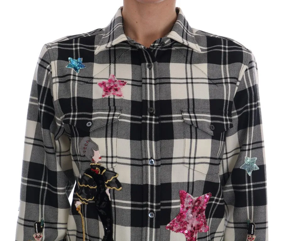 Dolce & Gabbana Black White Fairy Tale Crystal Shirt sold by Siebentaschen product image thumbnail 4