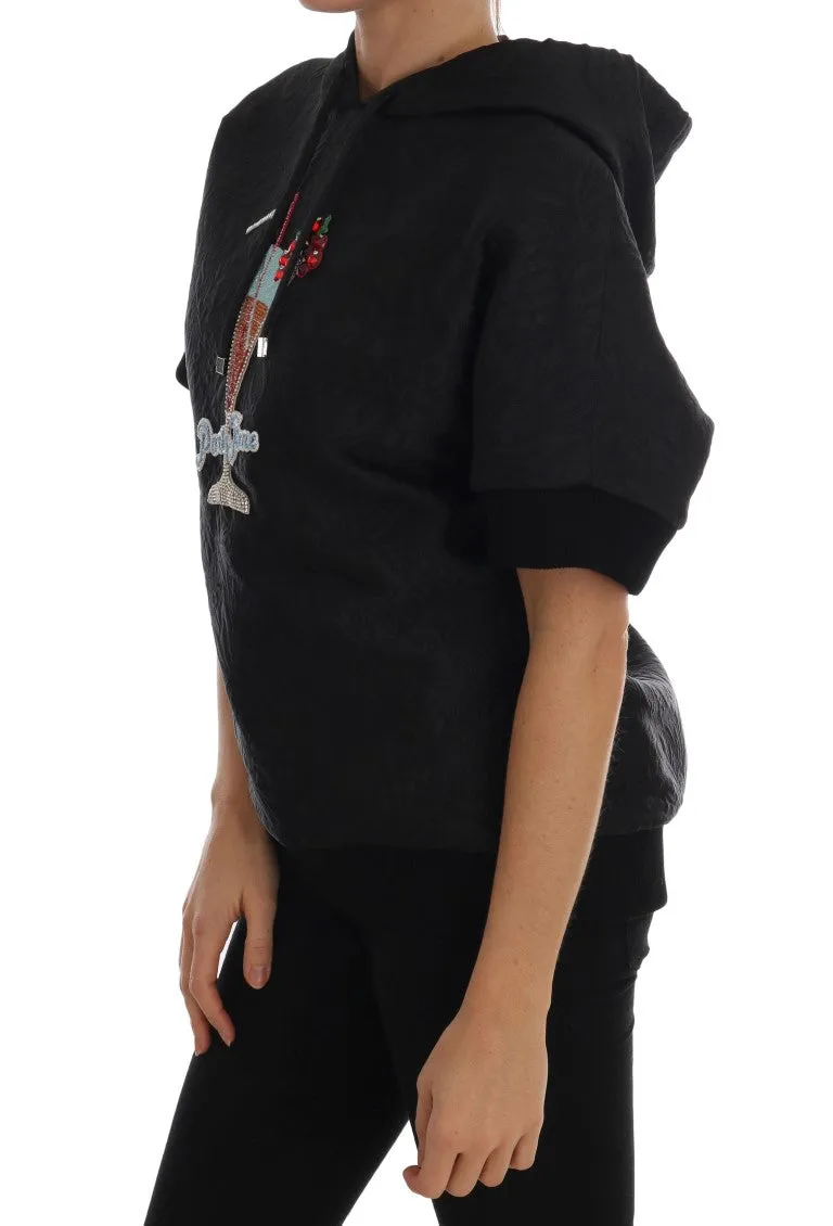 Dolce & Gabbana Black Fairy Tale Crystal Hooded Sweater sold by Siebentaschen product image thumbnail 2