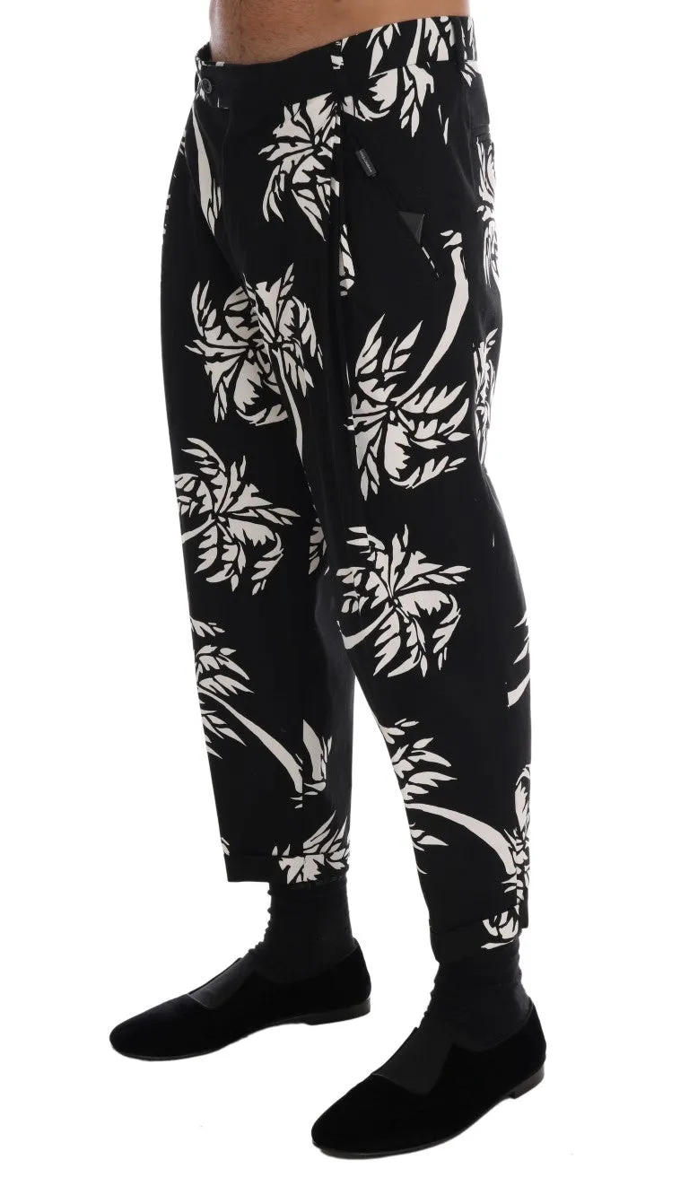 Dolce & Gabbana Black Tree Cotton Stretch Pants sold by Siebentaschen product image thumbnail 2