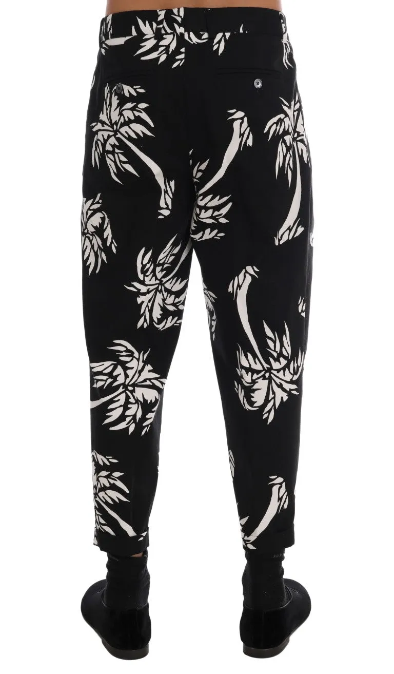 Dolce & Gabbana Black Tree Cotton Stretch Pants sold by Siebentaschen product image thumbnail 3