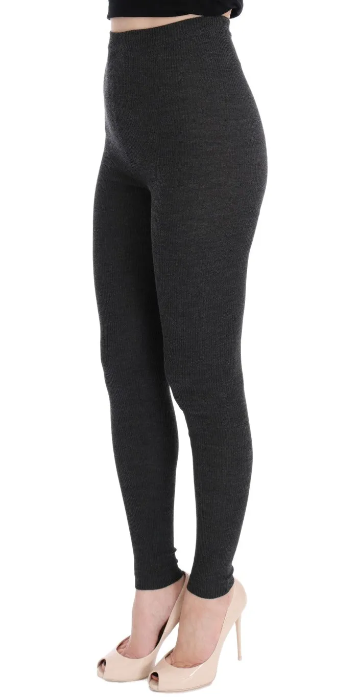 Dolce & Gabbana Gray Wool Stretch Tights sold by Siebentaschen product image thumbnail 2