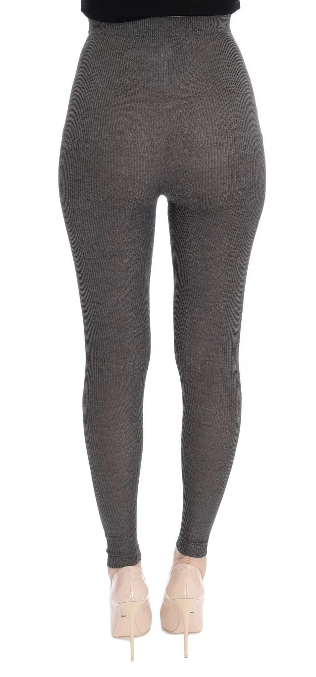 Dolce & Gabbana Gray Cashmere Stretch Tights sold by Siebentaschen product image thumbnail 3