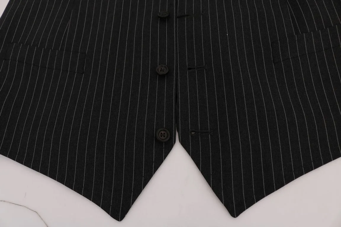 Dolce & Gabbana Gray Wool Stretch Vest sold by Siebentaschen product image thumbnail 5