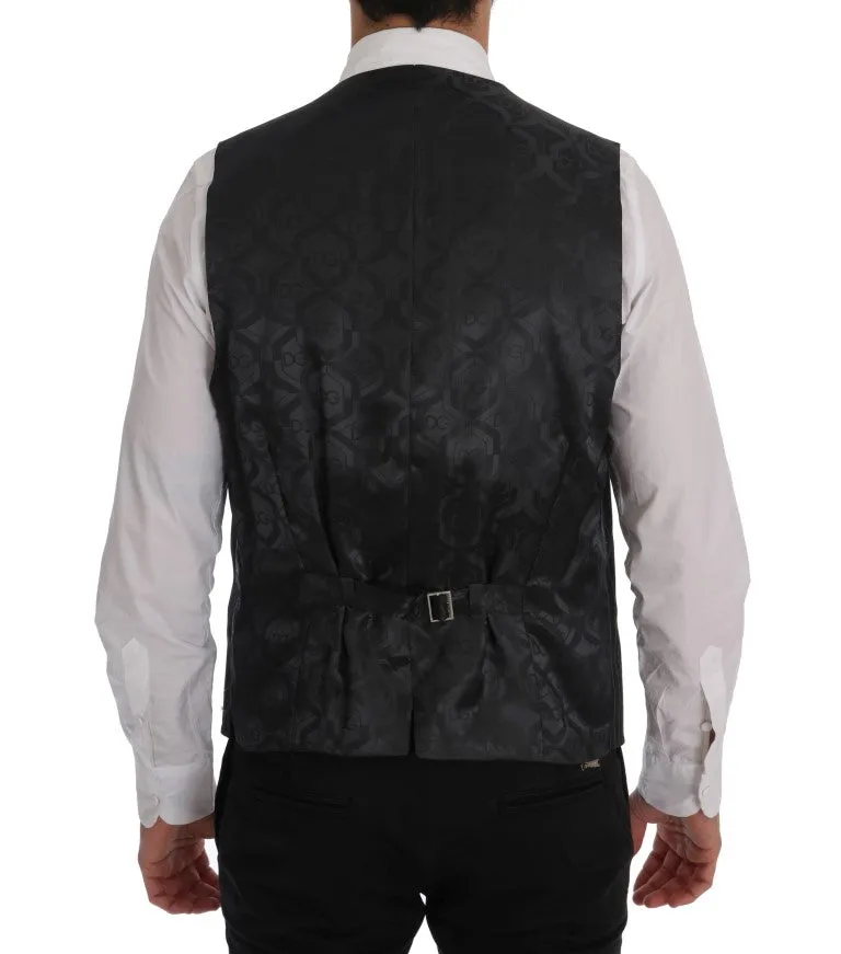 Dolce & Gabbana Gray Wool Stretch Vest sold by Siebentaschen product image thumbnail 3